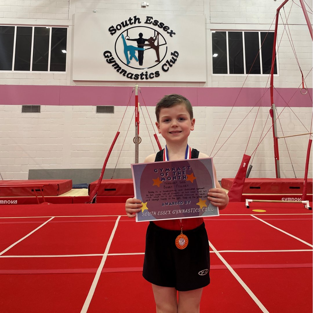 ⭐ Gymnast Of The Month ⭐ Well done to Bobby Fillary, who is our gymnast of the month. Bobby is hardworking and dedicated and he has made lots of progress in his class, with his coach adding that he is an absolute pleasure to teach and always happy. Keep up the good work!