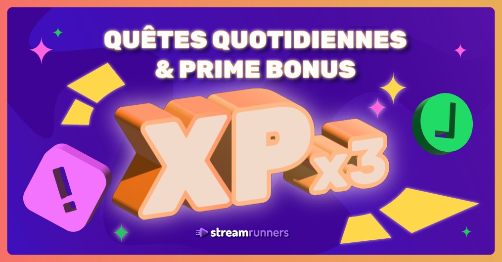 StreamRunnersFR's tweet photo. 😥 Tu n'as pas le temps de terminer ton PASS ? 

👊 Et bien, dépêche-toi ! C'est le moment de farm !!!

🎊 L'𝗫𝗣 𝘅𝟯 fait son grand retour jusqu'à la fin du #SPACEPASS ! 

#petitstreamer #petitstream #twitchfr https://t.co/ux1czYbtxc