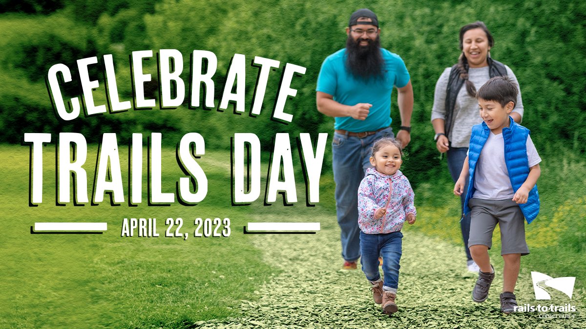 Looking forward to #spring? Then you're going to ❤️ Celebrate Trails Day—our annual springtime celebration for America's trails! 

By participating, you could win great prizes! Learn more about ways to #CelebrateTrails + win:  railstotrails.org/celebratetrails.