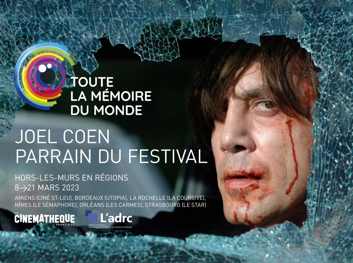 ADRCagence's tweet photo. 💥 #TouteLaMémoireDuMonde organisé par @cinemathequefr est aussi en Hors-les-murs dans 6 villes, du 8 au 21 mars.

Le festival fête cette année ses 10 ans (🎂) avec un invité et parrain de marque :  𝗝𝗼𝗲𝗹 𝗖𝗼𝗲𝗻. 

Demandez le programme → https://t.co/BBkhsFnWZc https://t.co/Nwa7Q2fm7w