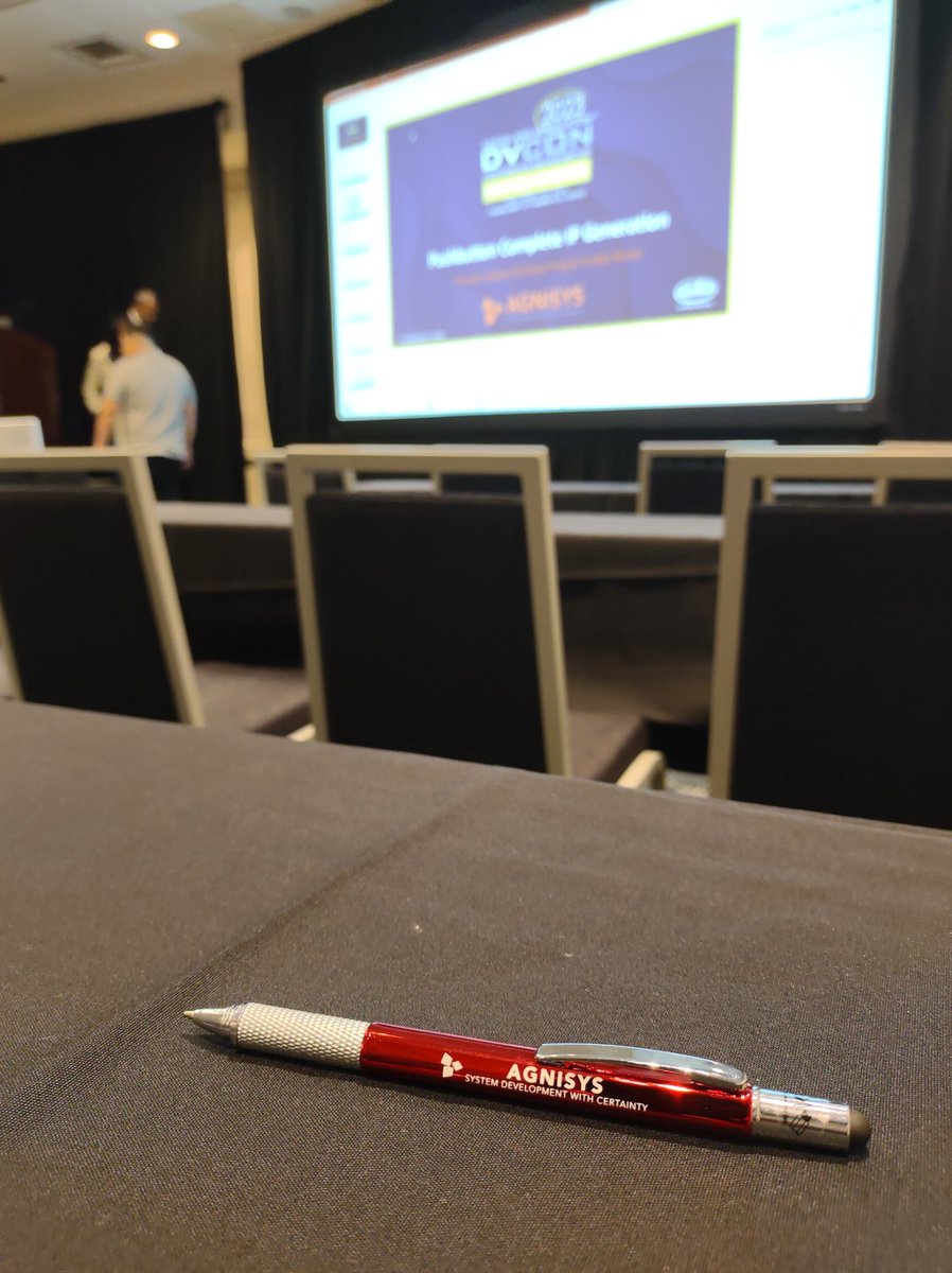 thebillmo's tweet photo. @Agnisys wins the day with these cool multi-tool pens. #DVCon_US https://t.co/pReGNDEooB