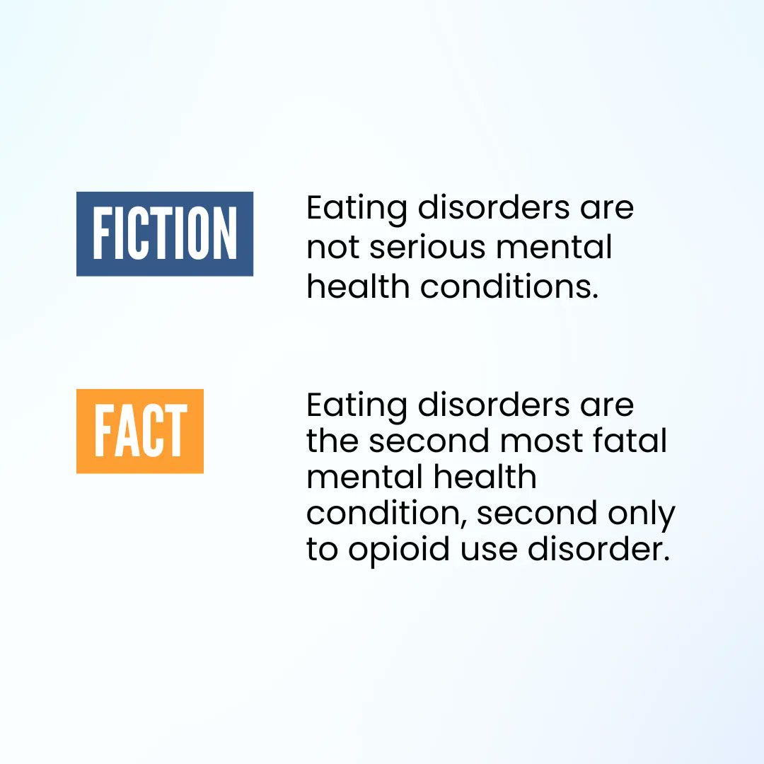 MentalHealthAm's tweet image. We’re kicking off Eating Disorders Awareness Week (#EDAW) by addressing common misconceptions and helping you separate fact ✅ from fiction. 🤥

If you’re experiencing symptoms of an #eatingdisorder, take our free screening here: bit.ly/41qGFMw