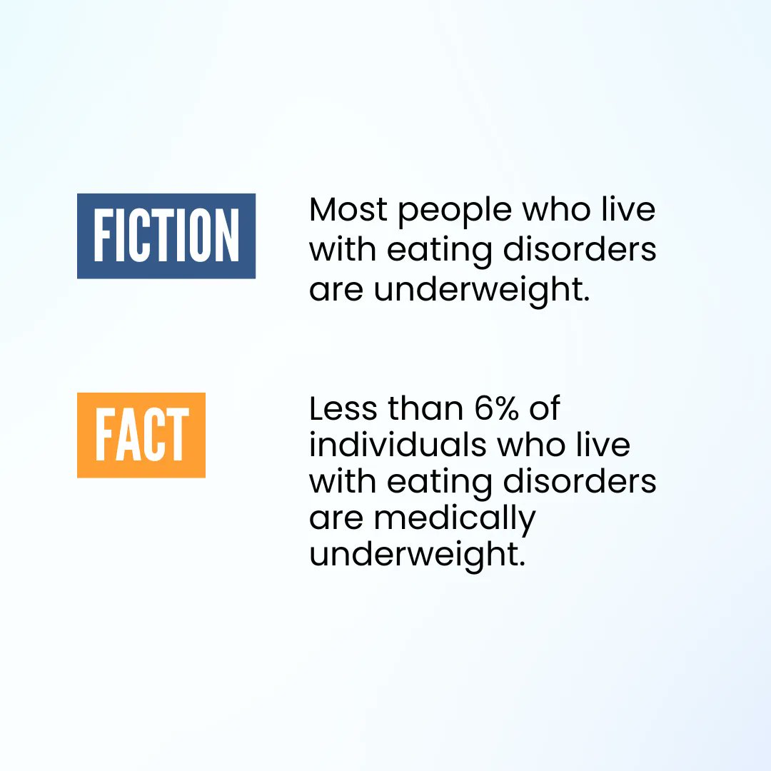 MentalHealthAm's tweet image. We’re kicking off Eating Disorders Awareness Week (#EDAW) by addressing common misconceptions and helping you separate fact ✅ from fiction. 🤥

If you’re experiencing symptoms of an #eatingdisorder, take our free screening here: bit.ly/41qGFMw