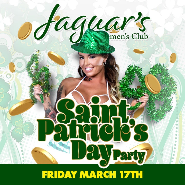 ClubJaguarsIndy's tweet photo. ☘️March 17☘️
Join us for St. Patrick's Day FUN!
$3 Jameson, $4 Guinness, $5 Car Bombs.
1/2 Off Admission when you wear green!
.
.
.
#StPatricksDay #Bombshots #Jameson #Guinness #Carbombs #PinchMe #GetLucky #Jaguars #gentlemensclub #indy #indianapolis https://t.co/pAKW81cSSF