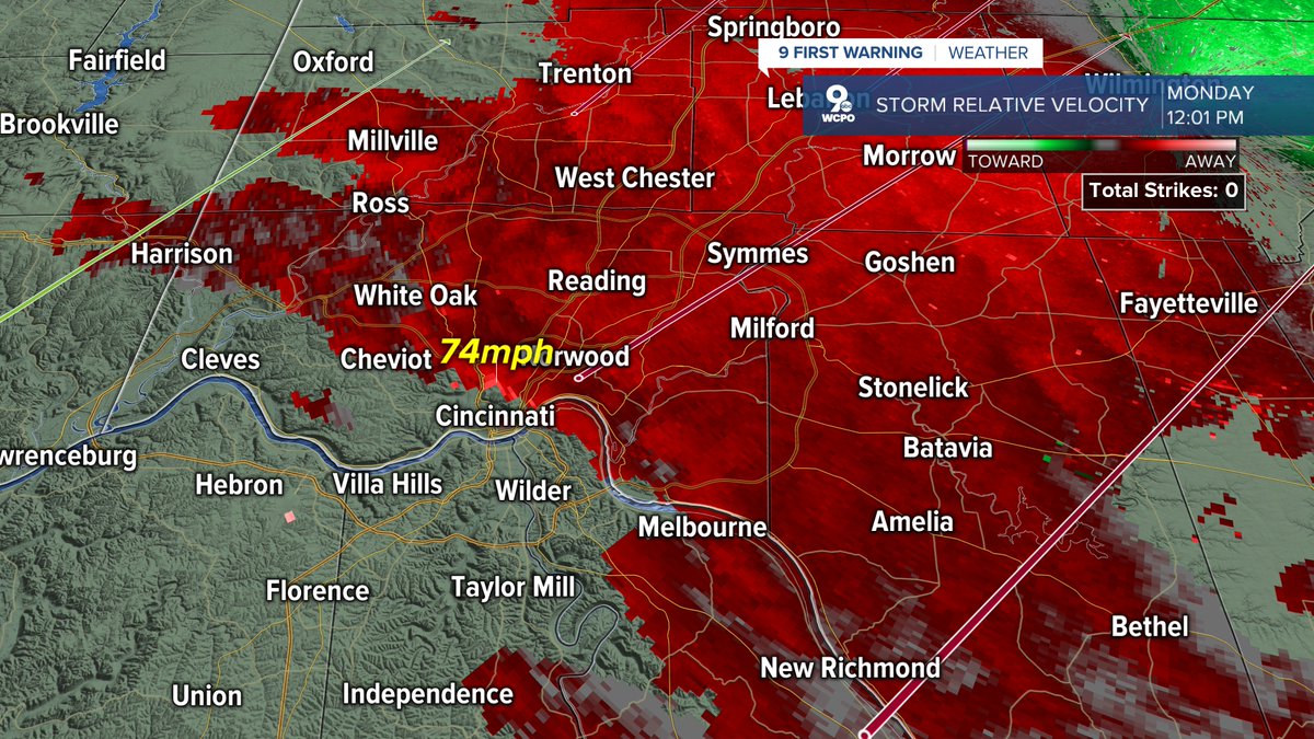 Brandon Spinner WCPO on Twitter "Some strong winds are being picked up