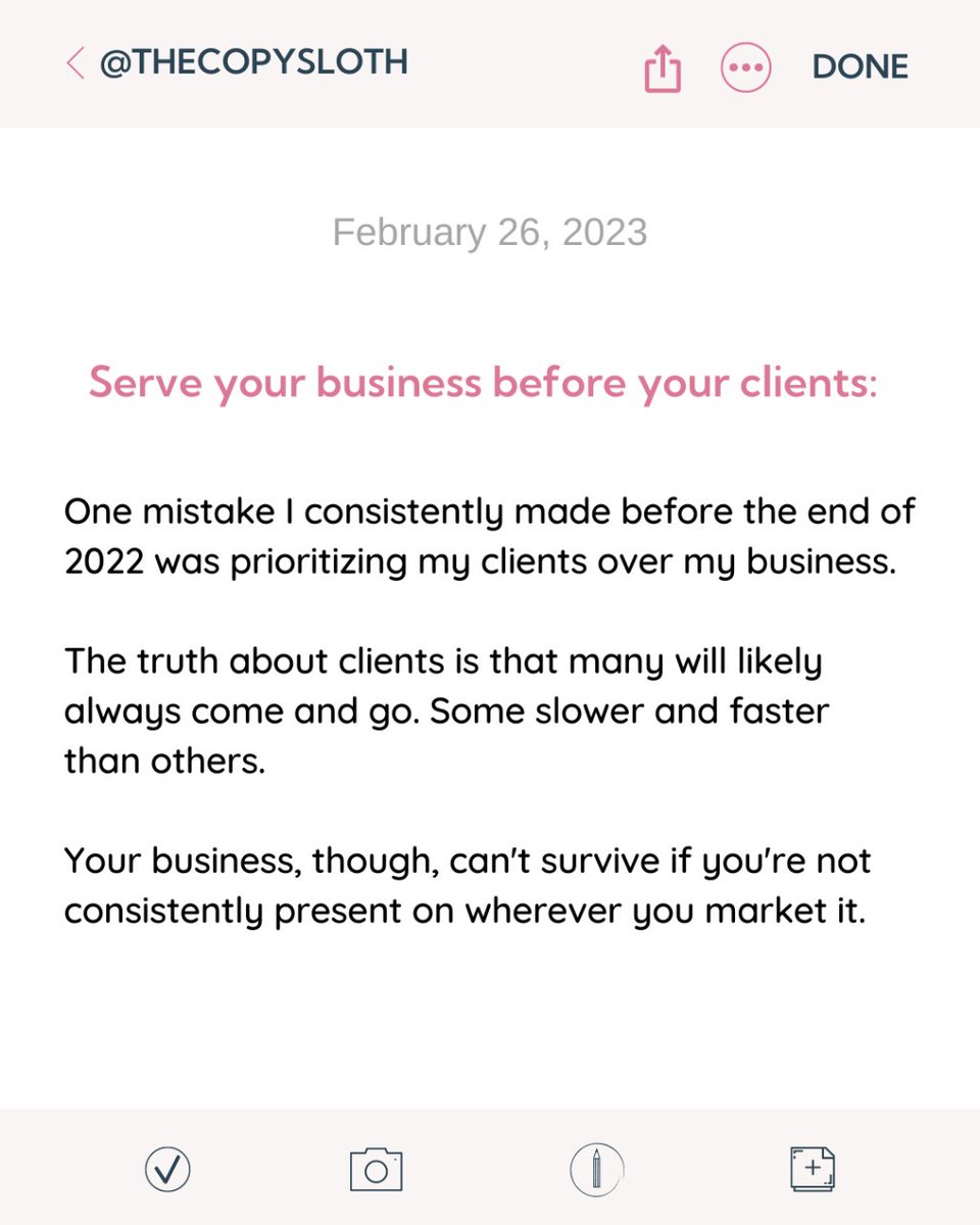 TheCopySloth's tweet image. Don&apos;t 👻 your business for the sake of serving your clients. Your business is so worthy of the growth, value, and results you provide others. 

#serviceprovider #marketing #marketingtips