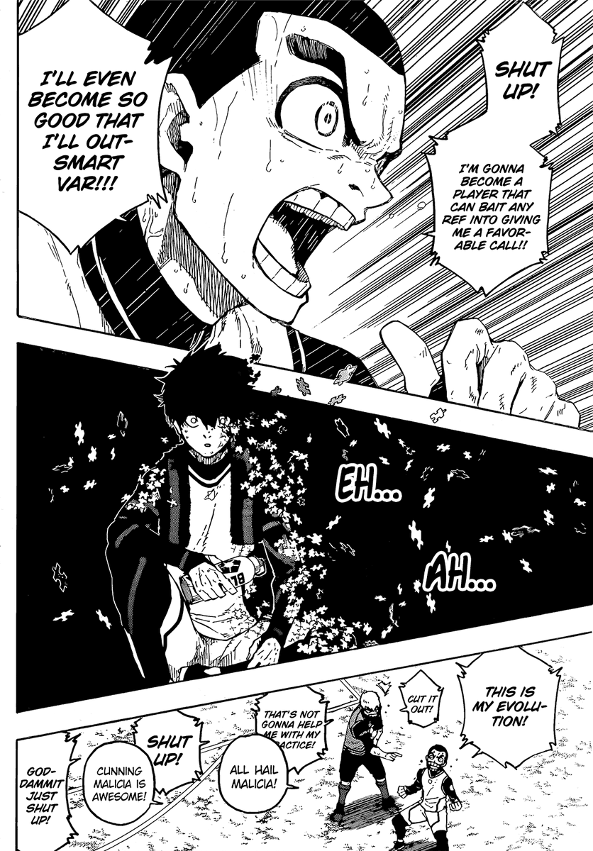 aupusing's tweet photo. setting up baits for other players to fall for is most likely the last piece Isagi is talking about?🤷‍♂️
#bluelock208 https://t.co/TOXdPJOsBb