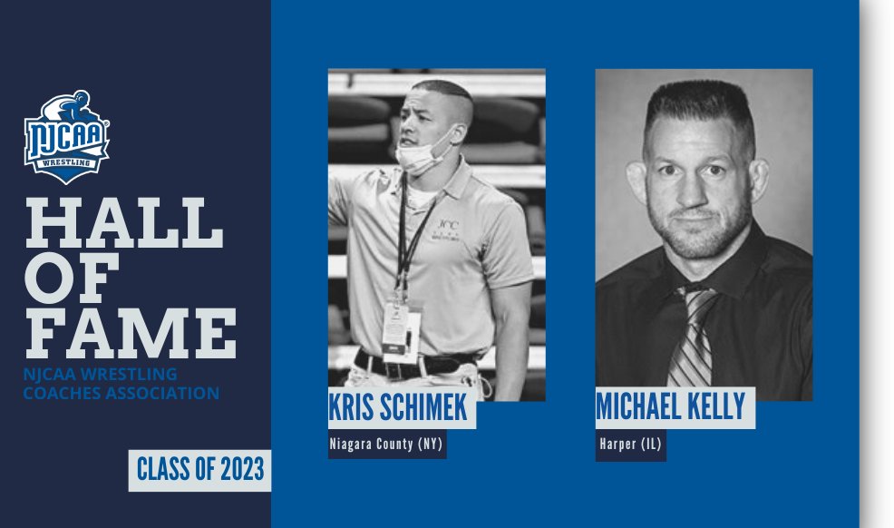 NJCAAWrestling's tweet photo. The @NJCAA has announced two honorees to be inducted into the #NJCAAWrestle Coaches Association Hall of Fame. 

Two student-athletes have been admitted to the honorable 2023 class. 

📰 https://t.co/Icu0yBlhVH https://t.co/nhP1bSUy4s