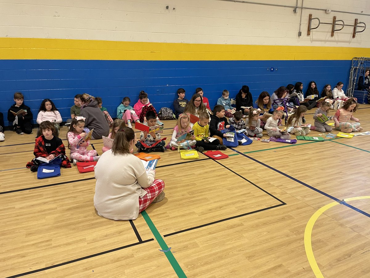 Today starts Read Across America week!  We started with a school-wide morning meeting and read-in.