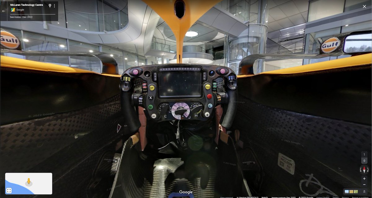 DSORacing's tweet photo. ¿Ya vieron lo que hizo @googlemexico? Usen el StreetView para conocer a fondo el MTC, los cuarteles generales de @McLarenF1. @OscarPiastri se puso el Trekker para grabar la imágenes que pueden ver en StretView. Denle click a uno de los monoplazas y conocerán su historia. Bien ahí https://t.co/5ly5Mp06L7