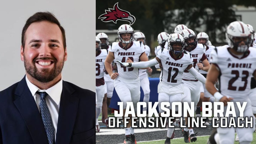 Cumberland football welcomes Jackson Bray to the staff as an offensive line coach! Read the full story in our bio | #WeArePhoenix