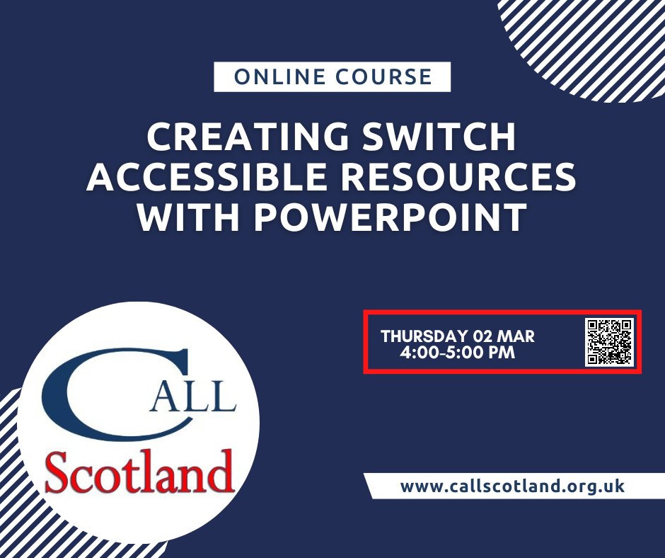 It's World Book Day this Thursday, March 2nd. Why not spend 60 minutes learning how  to make Switch Accessible PowerPoint books (and choice boards and more!) Sign-up for this <a href="/CALLScotland/">CALL Scotland</a> online course to find out how: 😀👇📚
bit.ly/3CmYCAA