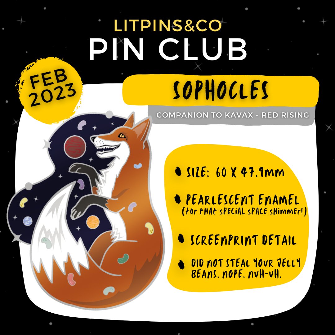 LitPinsandCo's tweet photo. 🖤 Last Chance! 🖤
We've only got a couple of days left for you to be able to get your hands on Sophocles pin club pin for February!
There are still a few left for you to grab, unlike the jelly beans that have all disappeared!
#LitPinsPinClub #LitPinsAndCo #Pinstagram #PinDe https://t.co/RgsVNQE810