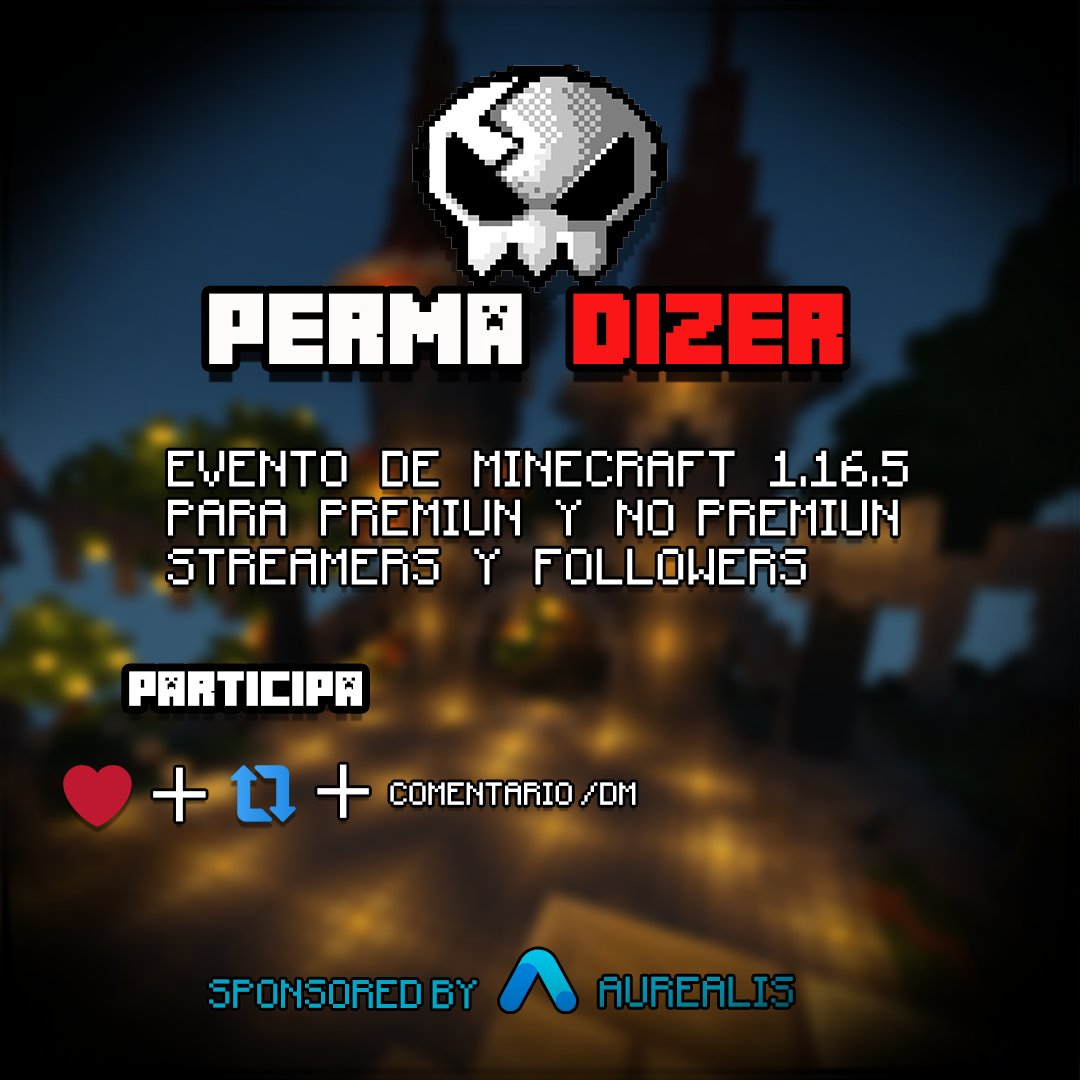 Hola Buenos días / tardes se solicitan streamers o, gente que quiera participar en un evento PVP de Minecraft  del tipo UHC  cualquier streamer puede participar.
 Si quieres participar, comenta, retweetea o mándame un mensaje al DM.
RETWEET Y LIKE PARA APOYAR 🔃 + ❤️