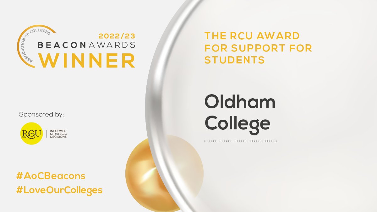 Congratulations to our friends @hopwoodhall 
on their win too - making this a great day for the @CollegesgroupGm  

We'd also like to applaud all our other fellow winners and finalists at this year's @AoC_info Beacon Awards