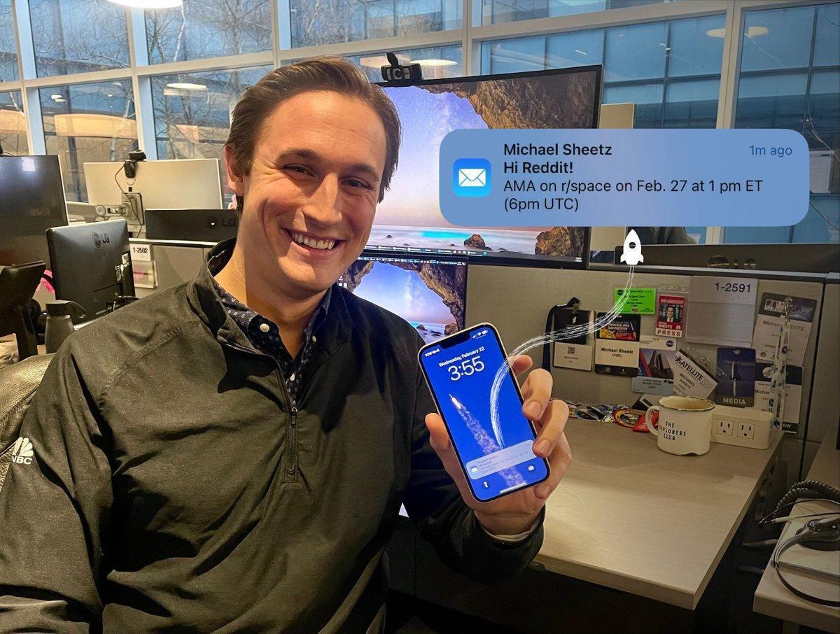 Curious about space, business and how the two meet? Our award-winning space reporter <a href="/thesheetztweetz/">Michael Sheetz</a> is hopping on Reddit's r/space for an AMA. He's talking rockets, satellites, astronauts and more. Ask him anything! 🚀 redd.it/11dgvgs