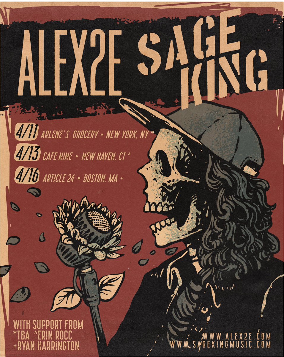 April Co-Headline run with <a href="/Alexander2e/">Alex2e</a> tickets on sale now at sagekingmusic.com