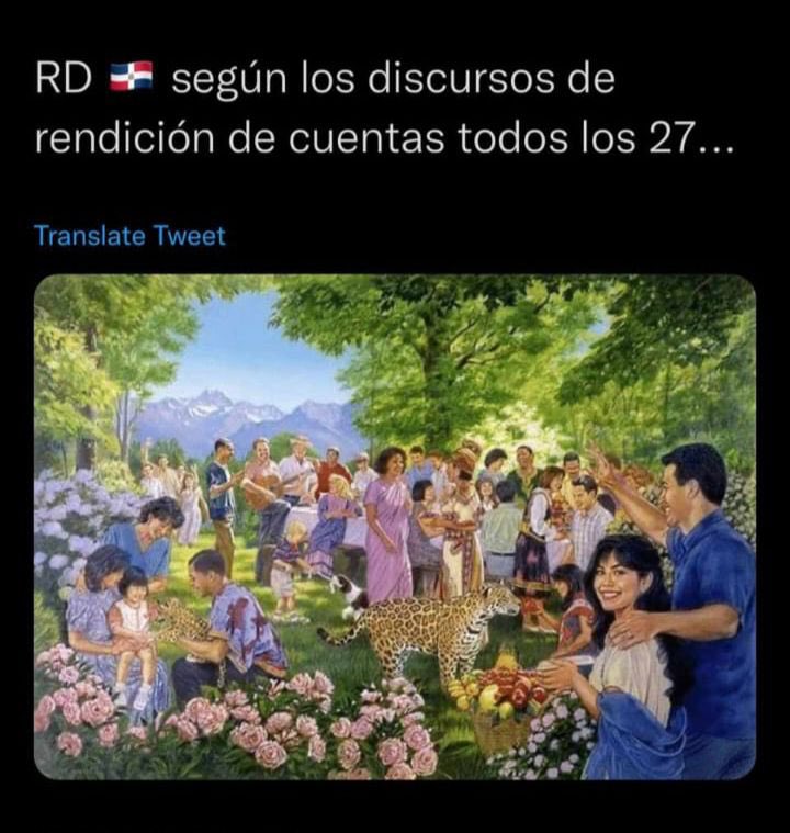 joshrodrig07's tweet photo. Según @luisabinader y el @PRM_Oficial asi está RD !!! En la actualidad . #queburla @MelidoSantos @FPcomunica @DanielS15047642 @TelemicroHD @armandoomar12 @EduardDiputado https://t.co/mG1fNr0z24