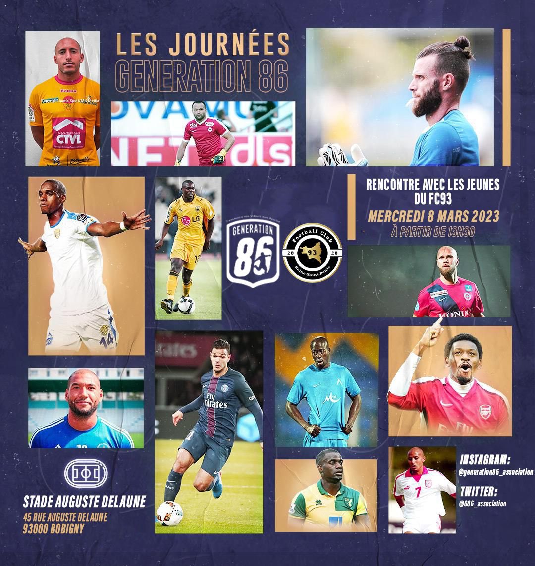 G86_Association's tweet photo. 🚨La Génération 86 est de retour ! 
Nous serons présents mercredi 8 mars au @FC93officiel afin de passer une journée auprès des jeunes du club Séquano-Dyonisien. Sensibilisation et entraînement seront à l’ordre du jour! Hâtes d’aller à la rencontre de la nouvelle génération !💫 https://t.co/3sCLJgN5FU