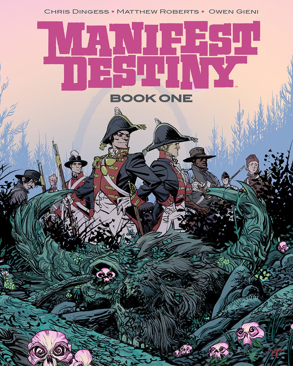 Skybound Entertainment (@skybound) on Twitter photo We’re thrilled to announce the MANIFEST DESTINY BOOK 1 DELUXE HARDCOVER to commemorate the 10th anniversary of the groundbreaking series! Collects the first 24 issues. In stores Nov. 2023.
🔗: skybnd.info/MD10
W: <a href="/RealDingess/">Chris Dingess</a>
A: <a href="/Shinolahead/">Matthew Roberts</a>
C: #OwenGieni
L: @droog811 We’re thrilled to announce the MANIFEST DESTINY BOOK 1 DELUXE HARDCOVER to commemorate the 10th anniversary of the groundbreaking series! Collects the first 24 issues. In stores Nov. 2023.
🔗: skybnd.info/MD10
W: <a href="/RealDingess/">Chris Dingess</a>
A: <a href="/Shinolahead/">Matthew Roberts</a>
C: #OwenGieni
L: @droog811