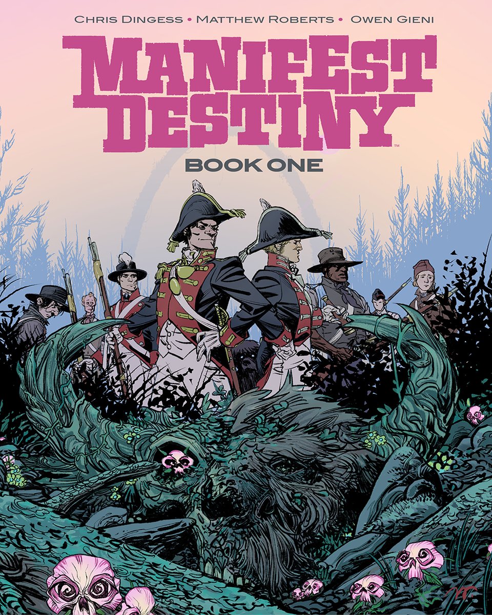 We’re thrilled to announce the MANIFEST DESTINY BOOK 1 DELUXE HARDCOVER to commemorate the 10th anniversary of the groundbreaking series! Collects the first 24 issues. In stores Nov. 2023. 🔗: skybnd.info/MD10 W: @RealDingess A: @Shinolahead C: #OwenGieni L: @droog811