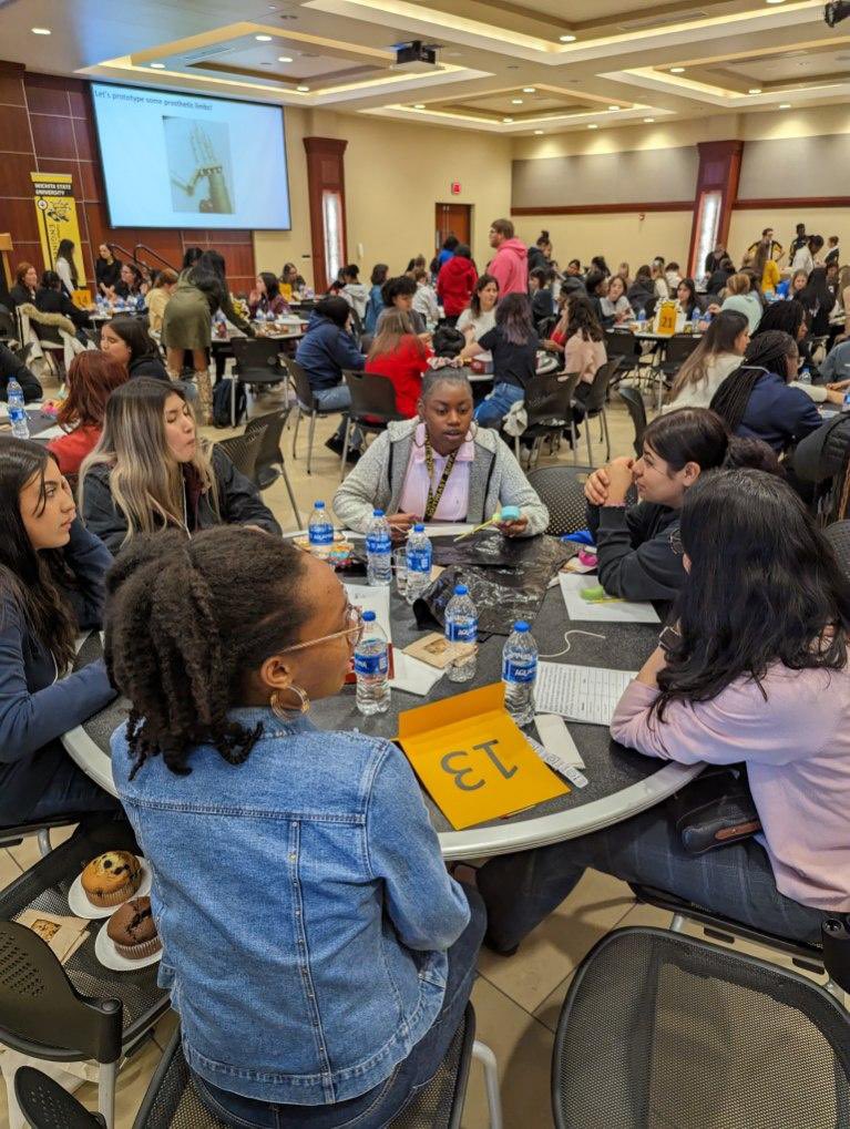 WichitaSEHS's tweet image. Last week our girls of SE and 100+ across the district were invited to WSU Introduce a Girl to Engineering Day! Southeast represented 21 girls on this trip and a barrier to break for the industry 🫶🏼 #WPSProud #SEProud