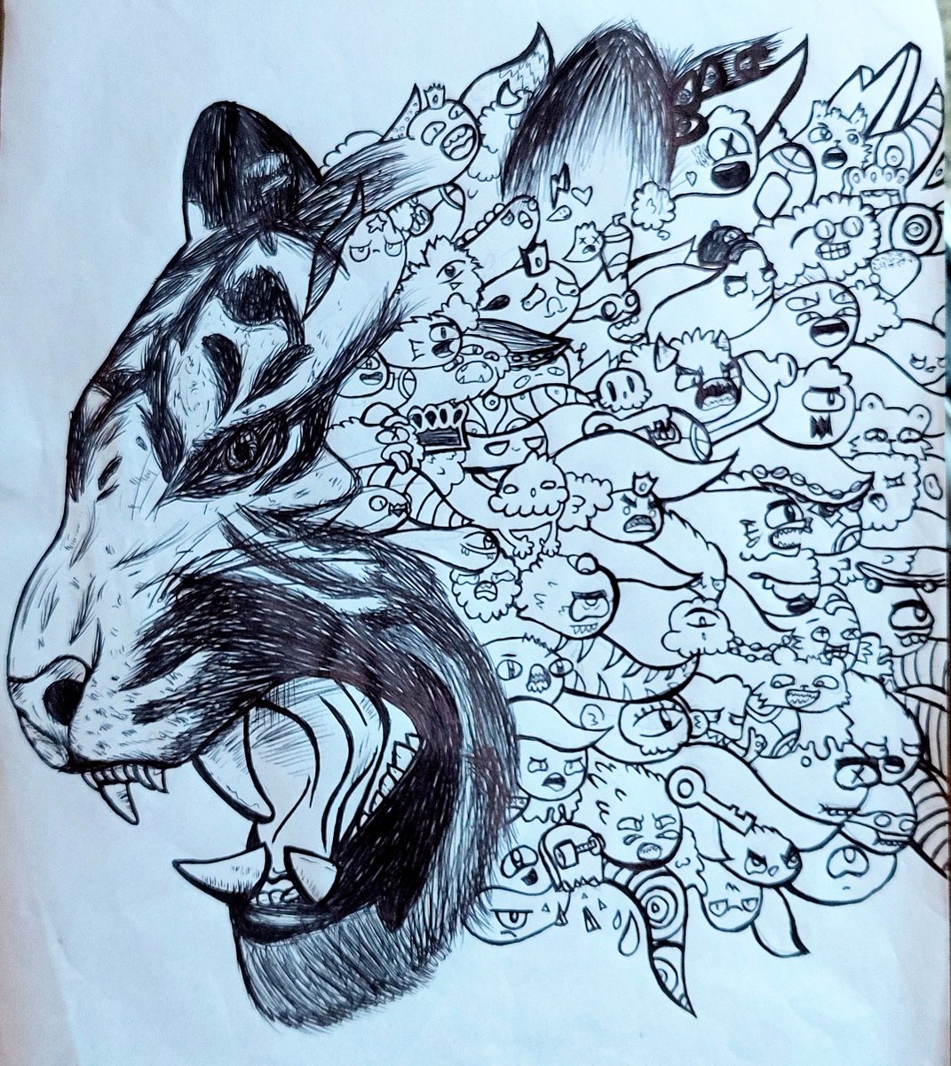 _underabluemoon's tweet photo. Homemade birthday card featuring Amalie, 11, rabbit Goose, guinea pig Albert and cat Fleur. Also my attempt at doodles which is much harder than Amalie makes it look! Second photo is Amalie's artwork 😊 https://t.co/NxRMMwKuTW