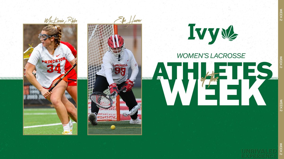 Ivy League (@ivyleague) on Twitter photo Stellar performances highlighted the second week of Ivy League women's lacrosse as <a href="/princetonwlax/">Princeton Women's Lax</a>'s McKenzie Blake earned Offensive Player of the Week honors while <a href="/CornellWLax/">CornellWLax</a>'s Ellie Horner took home Defensive Player of the Week honors. ๐ฟ๐ฅ
๐ฐ ยป ivylg.co/WLAX022723 Stellar performances highlighted the second week of Ivy League women's lacrosse as <a href="/princetonwlax/">Princeton Women's Lax</a>'s McKenzie Blake earned Offensive Player of the Week honors while <a href="/CornellWLax/">CornellWLax</a>'s Ellie Horner took home Defensive Player of the Week honors. ๐ฟ๐ฅ
๐ฐ ยป ivylg.co/WLAX022723