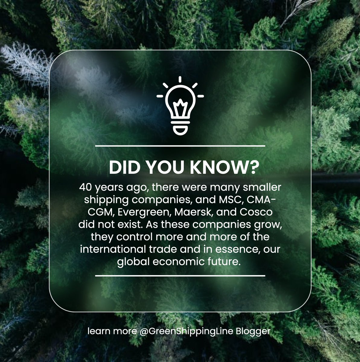 See below for today’s “Did you know!?”

Visit greenshippingline.blogspot.com/2022/09/histor… to learn more!

#transportation #GreenShippingLine #GSL #AmericanMaritimeHwy #GreenFleet #CreateJobs #LimitlessBenefits #PursuetheFuture #AlleviateGridlock #ReducePollution #ReadMore #Read #Sustainability