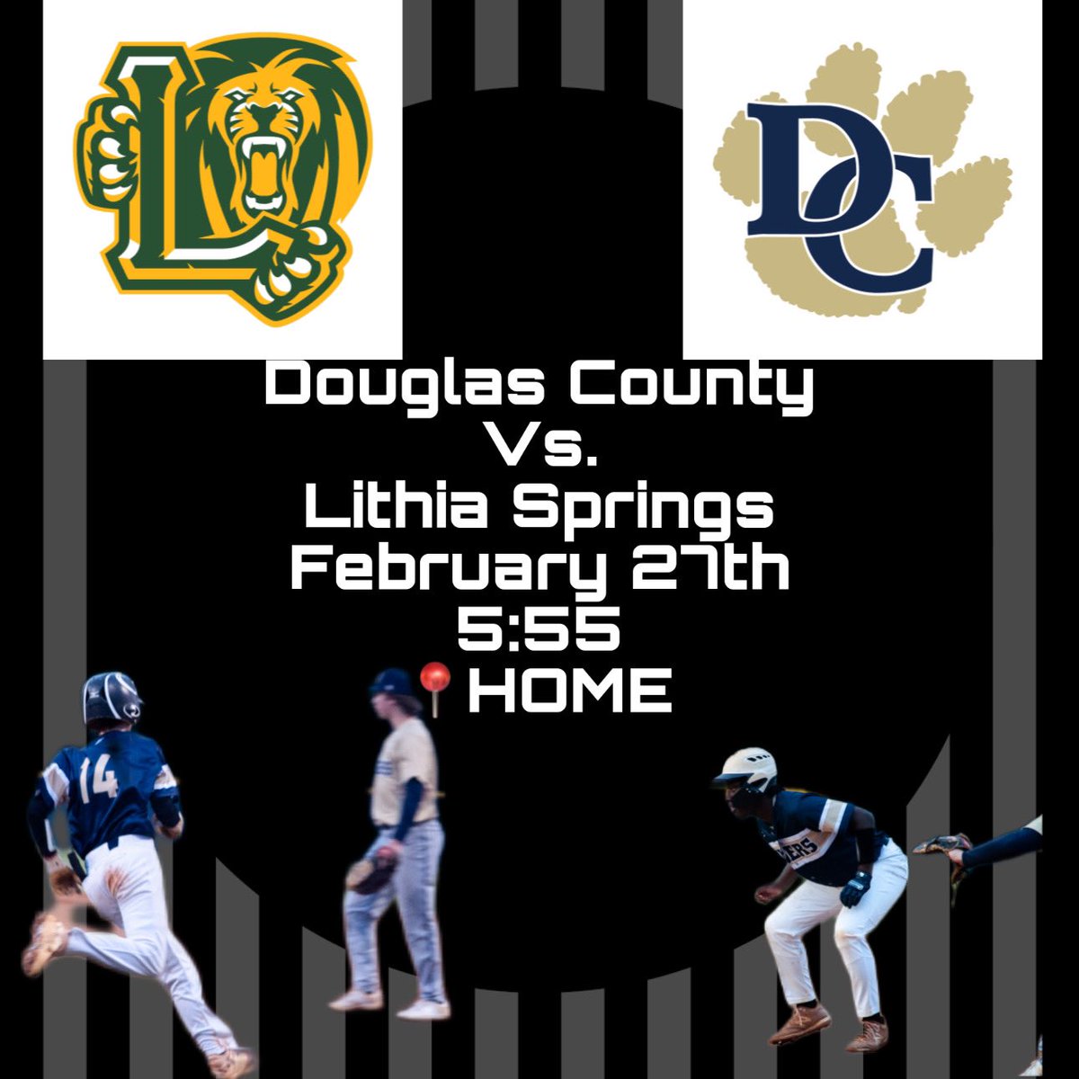 Tigers take on the Lithia Springs Lions tonight at the North Douglas Athletic Complex. Game time 5:55. All tickets are $5 cash at the gate. <a href="/DCAthletics1/">Douglas County Athletics</a>