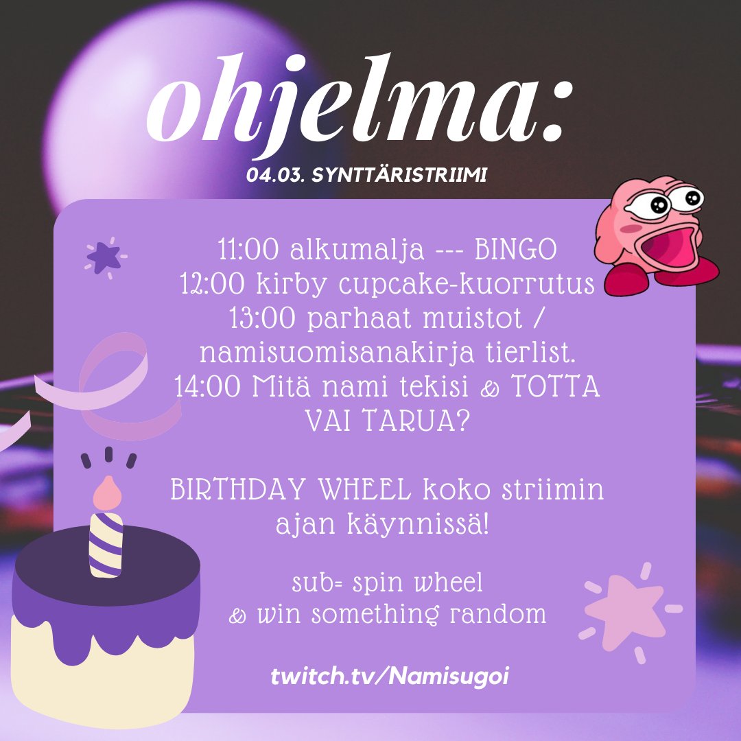 LAUNTAINA JUONTAJA TÄYTTÄÄ 26. tuuppa juhlii :3 🫶