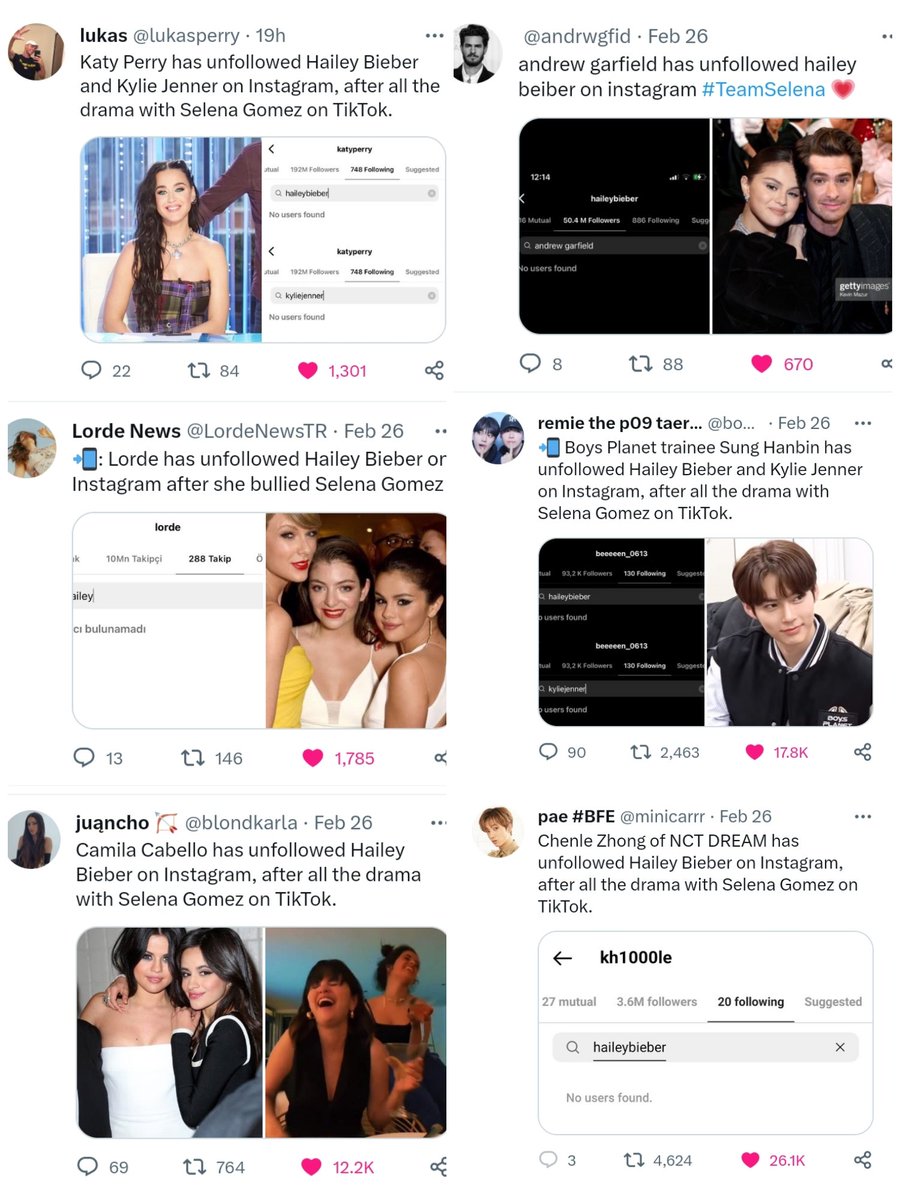 selzduv's tweet photo. the way every fandom is joining this trend and they're all on selena gomez's side 😭 https://t.co/nmJewCkk0H