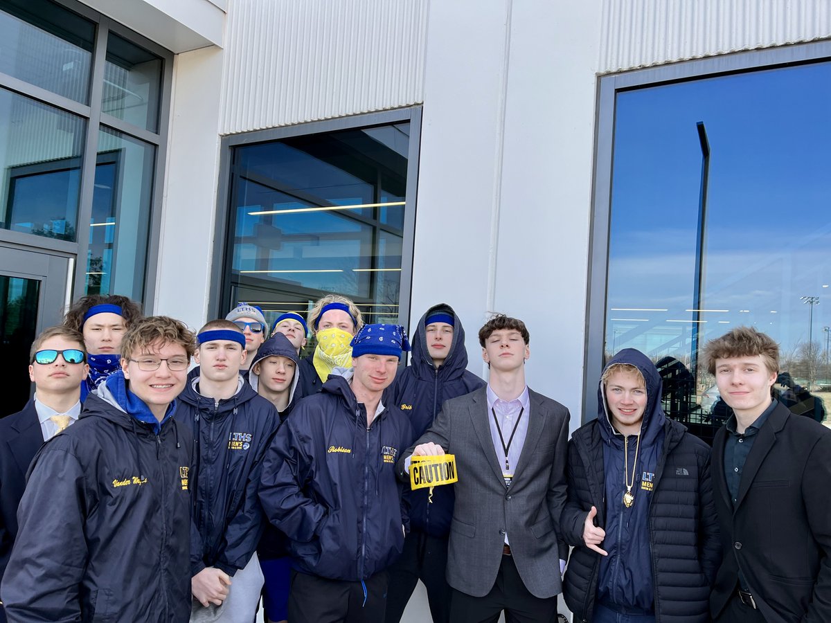 LTBoysSwimDive's tweet photo. Huge shoutout to our fans this weekend! First in line to wait outside in the cold on Friday morning and more chest paint than any other fan section. Always so proud to be a LION 🦁💙💛 #WeAreLT https://t.co/Asrf6ff8sH