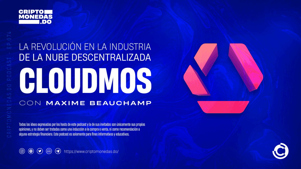 CriptomonedasDO's tweet photo. ¡Nuevo episodio 73! 🎙️ En esta ocasión hablamos con Max fundador de @cloudmosio  una herramienta que busca ayudarnos a tener un mejor entendimiento de cómo funciona @akashnet, y maximizar el potencial de este protocolo. #CriptomonedasDO #Cloudmos 
👇
https://t.co/Cs0PvIQKbx https://t.co/yT090f4dtM