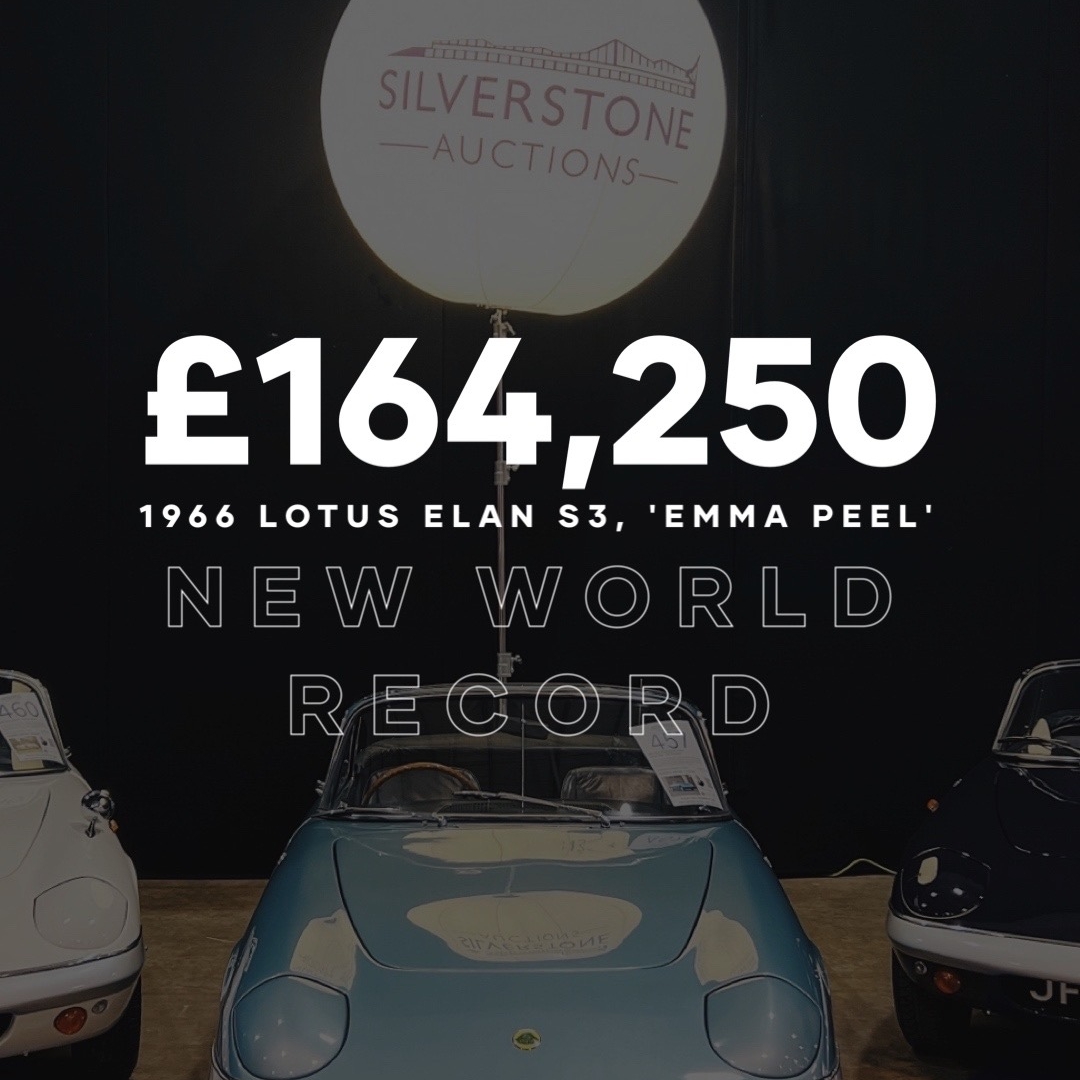 IconicAuc's tweet image. The collection of magnificent Lotus Elan's sold very well at @raceretro_

With the highlight being the 'Emma Peel' S3 Elan, selling for £164,250 - A new auction world record.

What was your favourite from the collection? 

#silverstoneauctions #raceretro