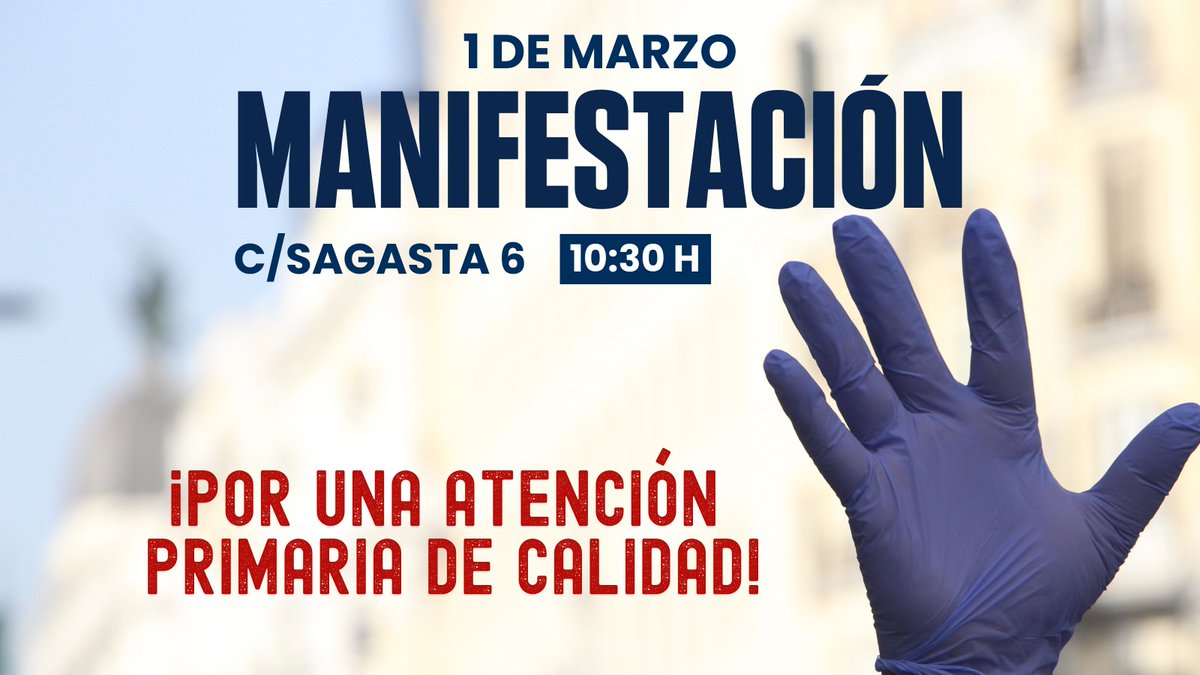 El próximo miércoles, día 1 de marzo, apoyemos la manifestación de los profesionales de los Centros de Salud , a la que se unirán los especialistas de hospitales, convocados a huelga el 1 y 2 de marzo.Profesionales unidxs y apoyadxs por la ciudadanía. Salvemos la #SanidadPública