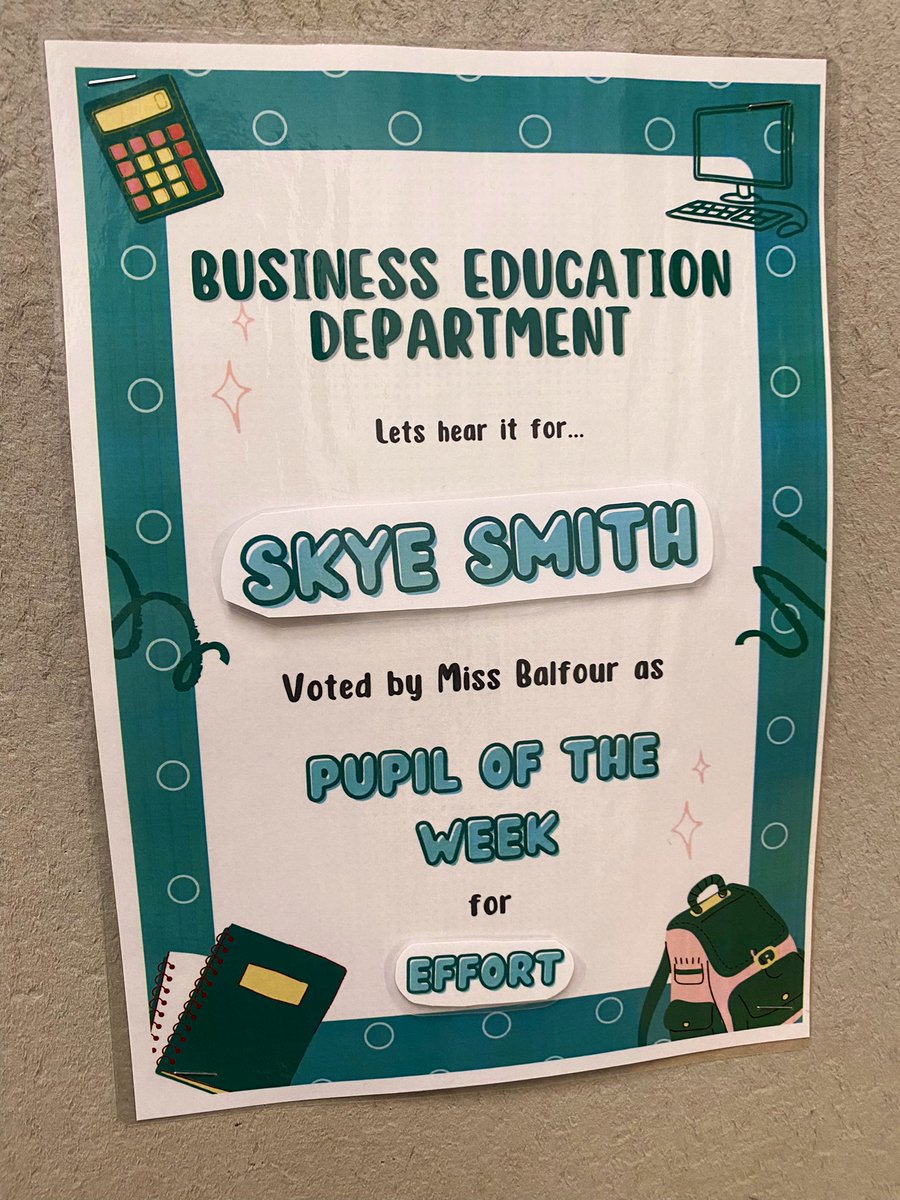 HarrisBusEd's tweet image. Business pupils of the week 🏆⭐️🥳 

Huge well done to Marley, Aoife, Skye and Jac!