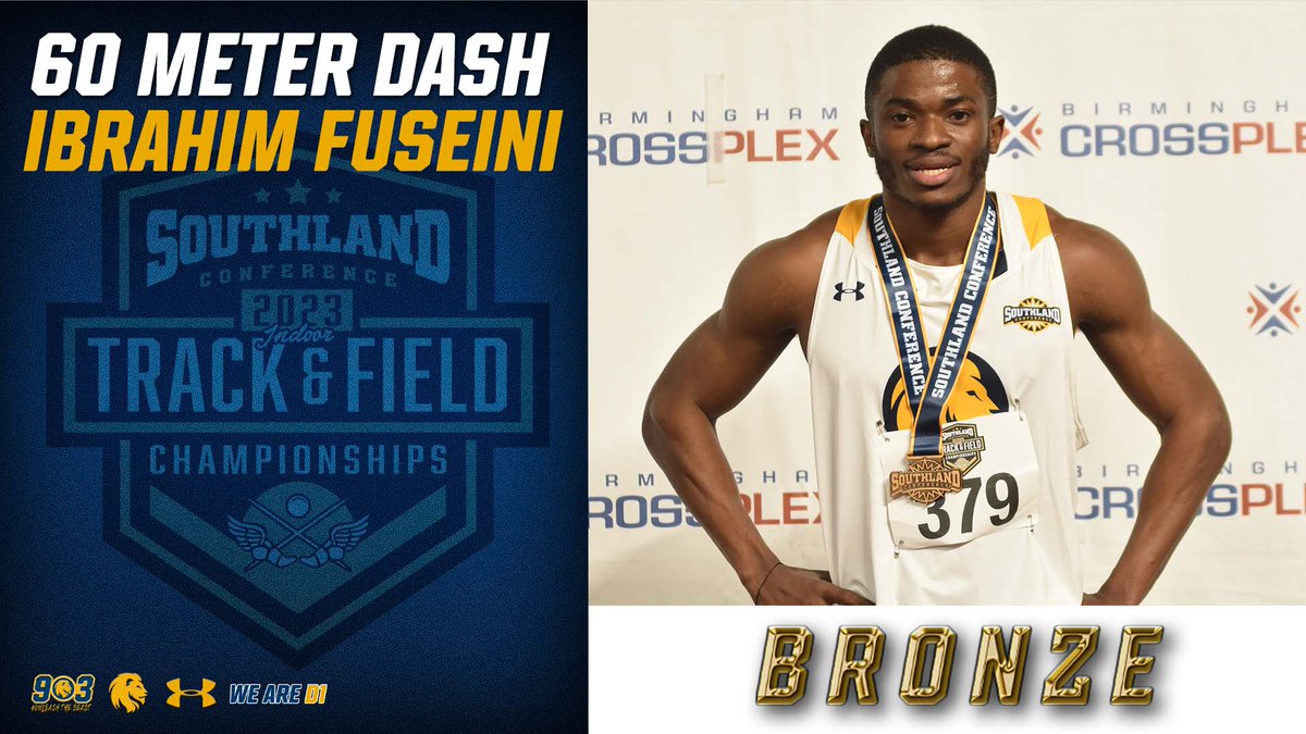 🥉BRONZE MEDAL🥉
Ibrahim Fuseini runs a 6.72 to reach the podium in the 60 meter dash! #UnleashTheBeast