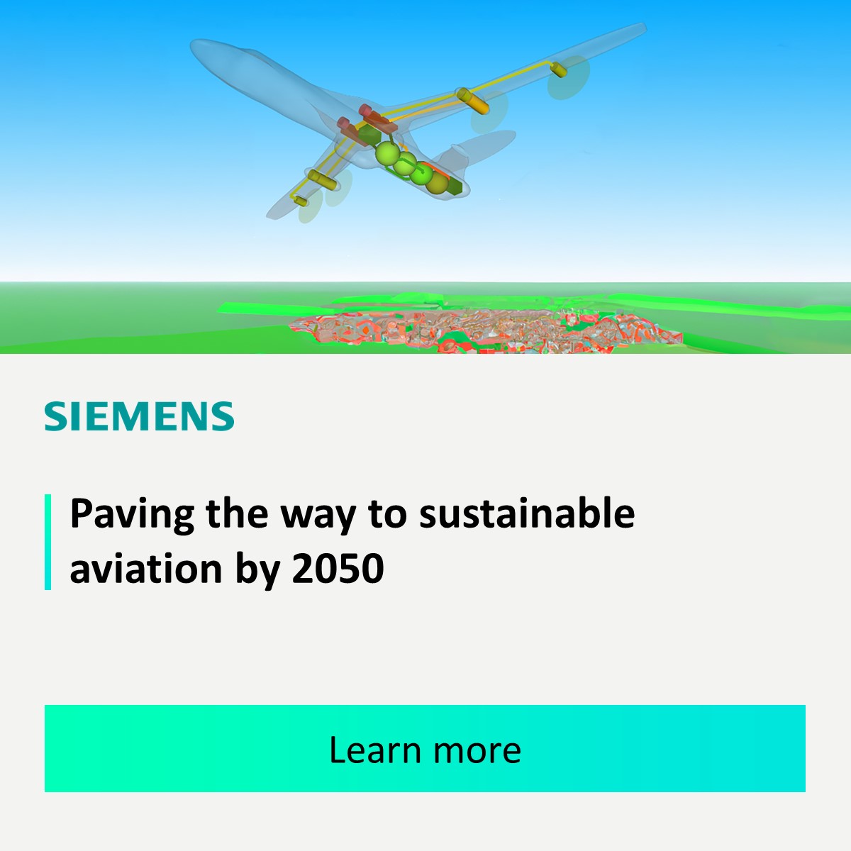✈️ Find out how Siemens supports the Clean Aviation Joint Undertaking, the EU leading research and innovation program for transforming aviation to a sustainable and climate-neutral future.

#Simcenter #AerospaceEngineering #CleanAviation
