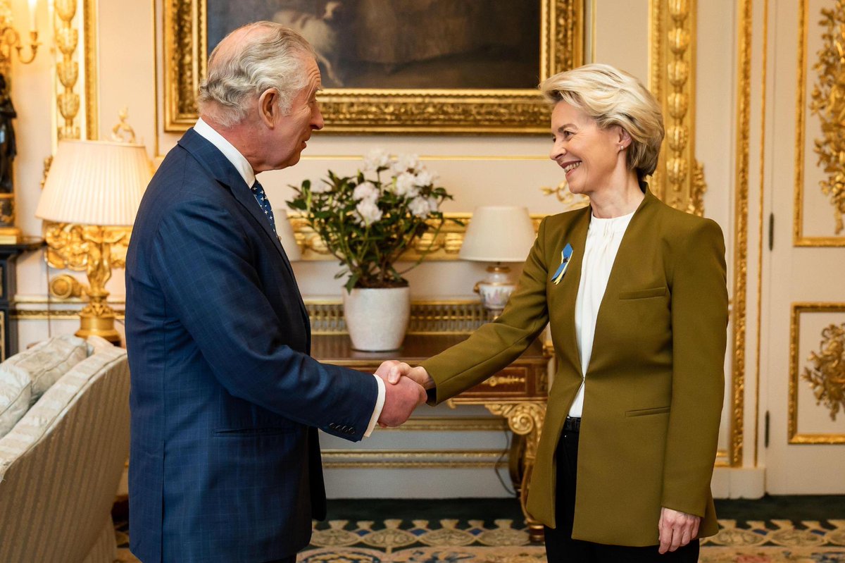 It was an honour and a pleasure meeting His Majesty The King, Charles III, at Windsor Castle.
 
We discussed the joint challenges the EU and UK face as historic partners, and our joint duties: 

unwavering support for Ukraine and fighting global climate change.