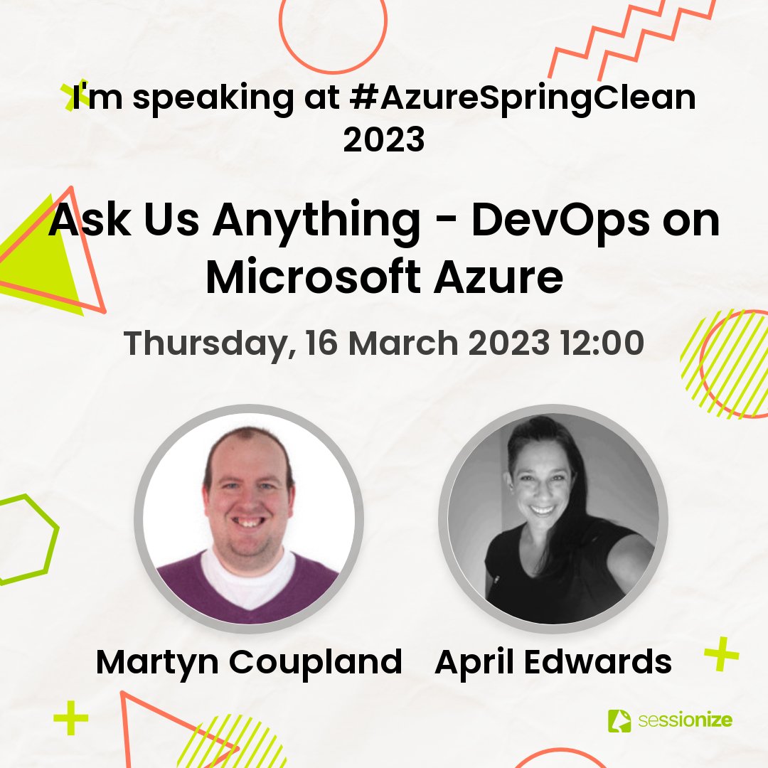 mrcoups's tweet image. Join myself and @TheAprilEdwards for our Ask Us Anything, all about #DevOps on #Azure, details to follow. Make sure you get your thinking hats on for some great questions.
📅 16th March 2023 at 12:00 GMT
#AzureSpringClean #mvpbuzz