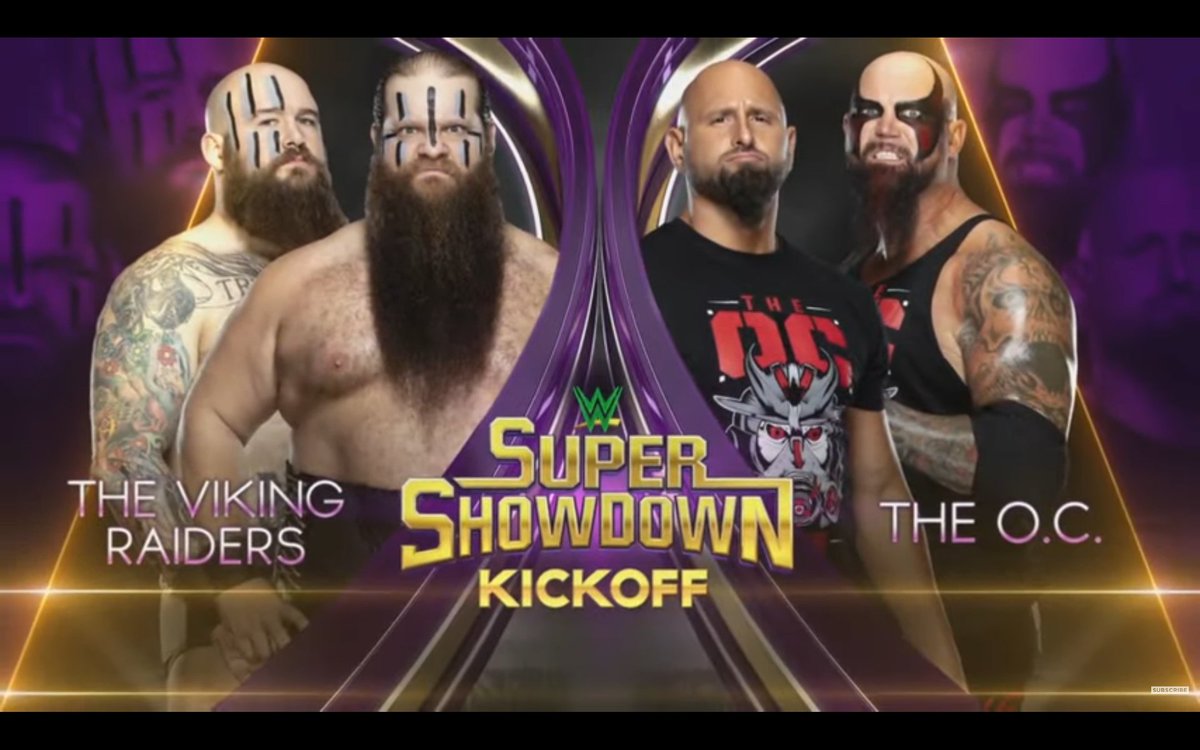 #TodayinWWEhistory 
February 27th 2020
WWE SUPER SHOWDOWN 
The viking raiders Vs The O.C https://t.co/vSW9S8sMey