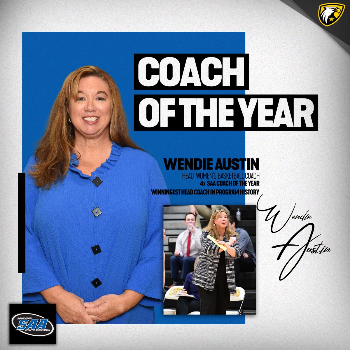 🏀 | Congratulations to <a href="/CCWBasketball/">Centre Women’s Basketball</a>'s Head Coach, Wendie Austin, who highlights the Colonel's <a href="/SAA_Sports/">SAA Sports</a> yearly awards!

centrecolonels.com/news/2023/2/27…

#RollKerns