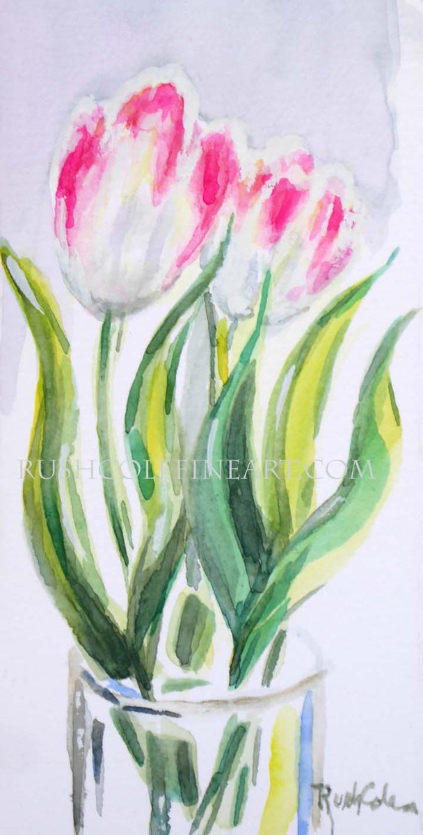 ButterflyArts's tweet photo. Hello, Monday!

"TULIPY", 8" x 4", water media on paper, unframed.

The first of some studies of various subjects that I'll be offering for one day only at $100 + shipping, probably about $25 for this size in the continental U.S.  

ORIGINAL Artwork. https://t.co/sXetZglMd7