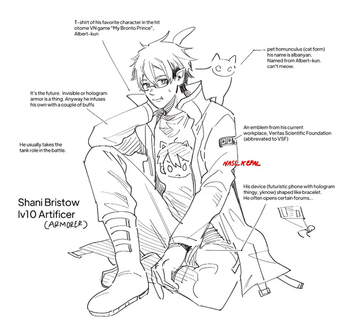 i originally made this dnd pc as a blatant parody of a certain liver (and an excuse to have a terminally online character that likes trolling), but several sessions later he develops to his own character and i!! genuinely!! got!! attached!! 