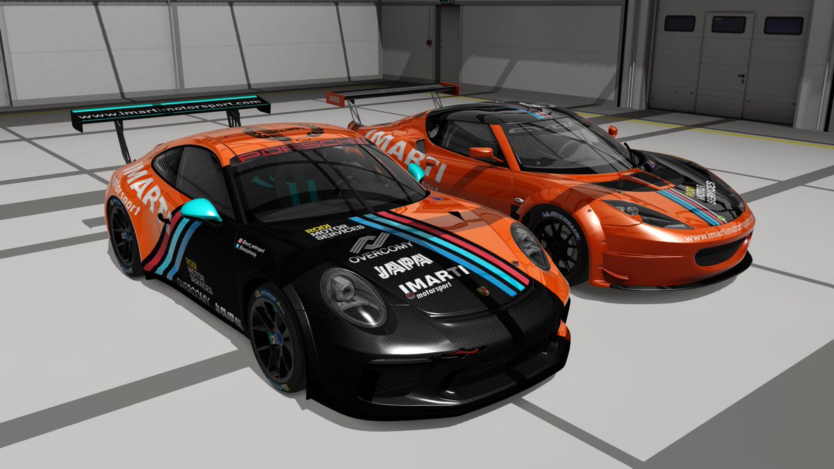 De momento tenemos listas estas dos bestias para #CNSAC2023, luciendo los colores de @ImartiSimracing 🧡

Con ganas de testear los setups que me ha preparado el gran <a href="/cbarranco__/">Carlos Barranco</a> para este arranque de campeonato 🔥
