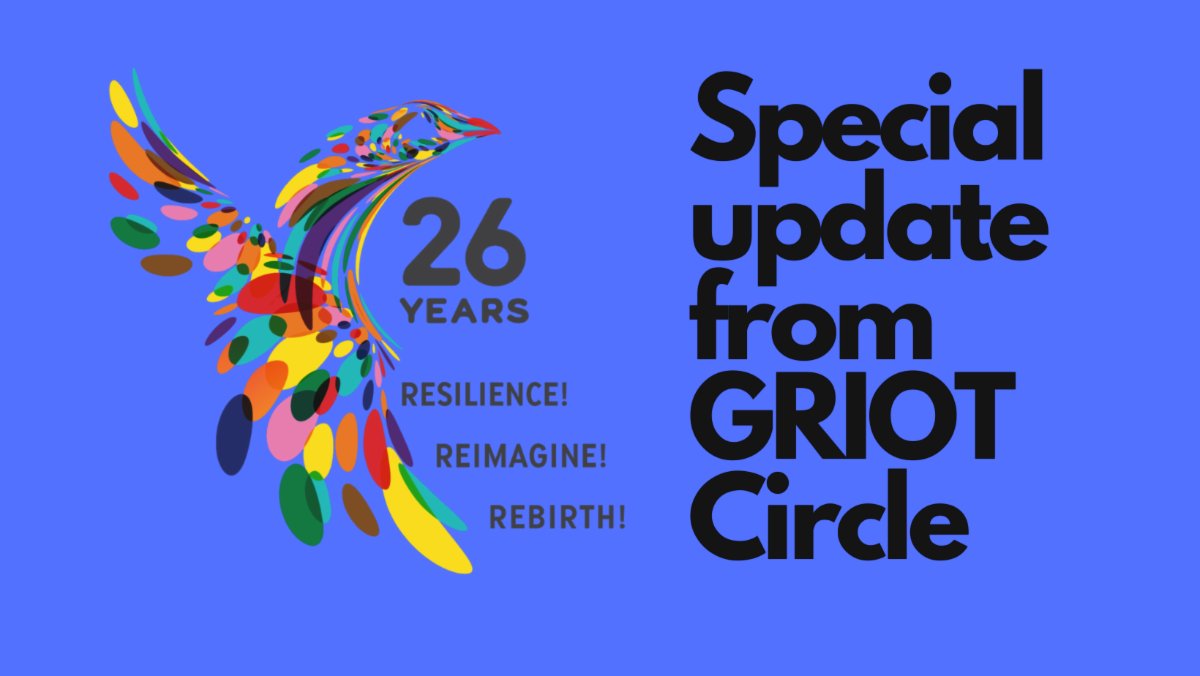 GRIOTCIRCLEBK's tweet photo. As a continued supporter of our mission and great work, our intention for this year and beyond is to keep you more engaged and informed of the happenings at GRIOT.
Please read our latest update of our move and the overall status of the organization. 
https://t.co/y8tJY4PRuC https://t.co/oSFdjdB5QQ
