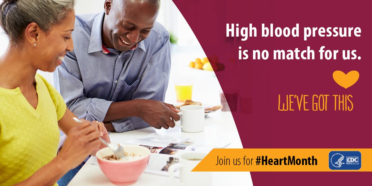 HealthyEscambia's tweet photo. #Escambia Lower your #BloodPressure by taking #smallsteps, like measuring and recording your numbers between checkups. #RESET #MHHE #HeartHealth
Get more blood pressure management tips from @CDCHeart_Stroke. https://t.co/hwn0kD9OFq https://t.co/AsMGen4lvt