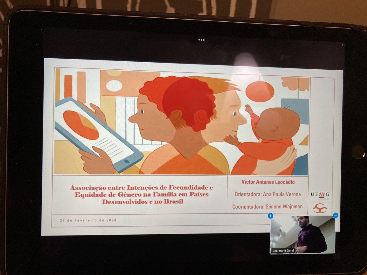 AnneGauthier8's tweet photo. About to start: the PhD defense of Victor Antunes Leocadio in Brazil on fertility and gender using Generations and Gender survey data! @GGP_i @NIDI_KNAW https://t.co/2TpwZUJyJd