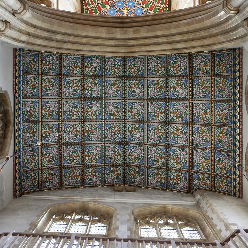 JonKempner's tweet photo. Transept ceiling detail, St Edmundsbury Cathedral, Bury Saint Edmunds, adjacent to the gothic revival style millennium tower and vault.

@stedscath 
#stedmundsburycathedral 
#artphotgrapher 
 #sculpturephotographer 
#architecture 
#architecturalphoto… https://t.co/TZ6qs7TqR5 https://t.co/85SpDVi1vK